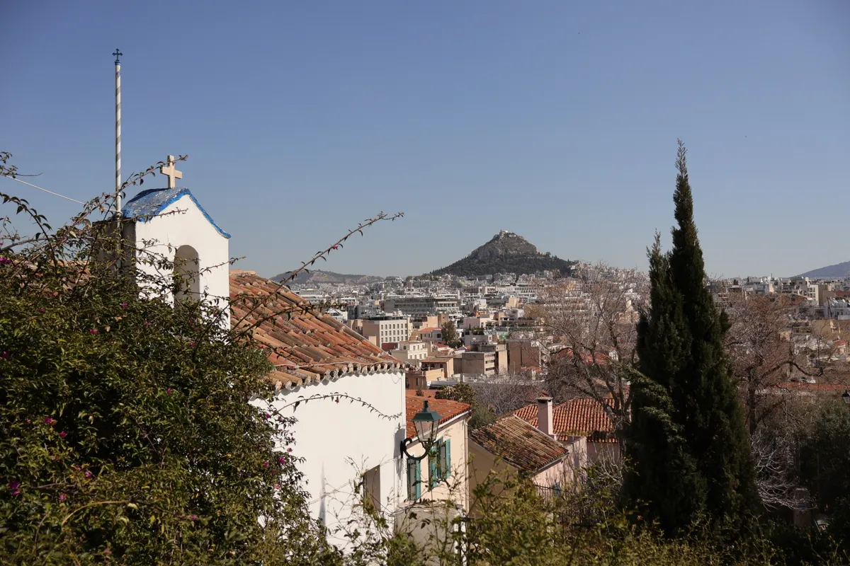 A distant goalpost: Mount Lycabettus