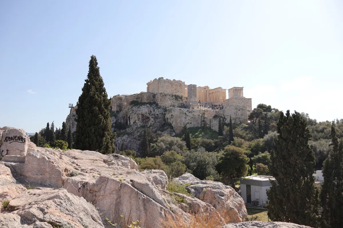The Acropolis in the distance