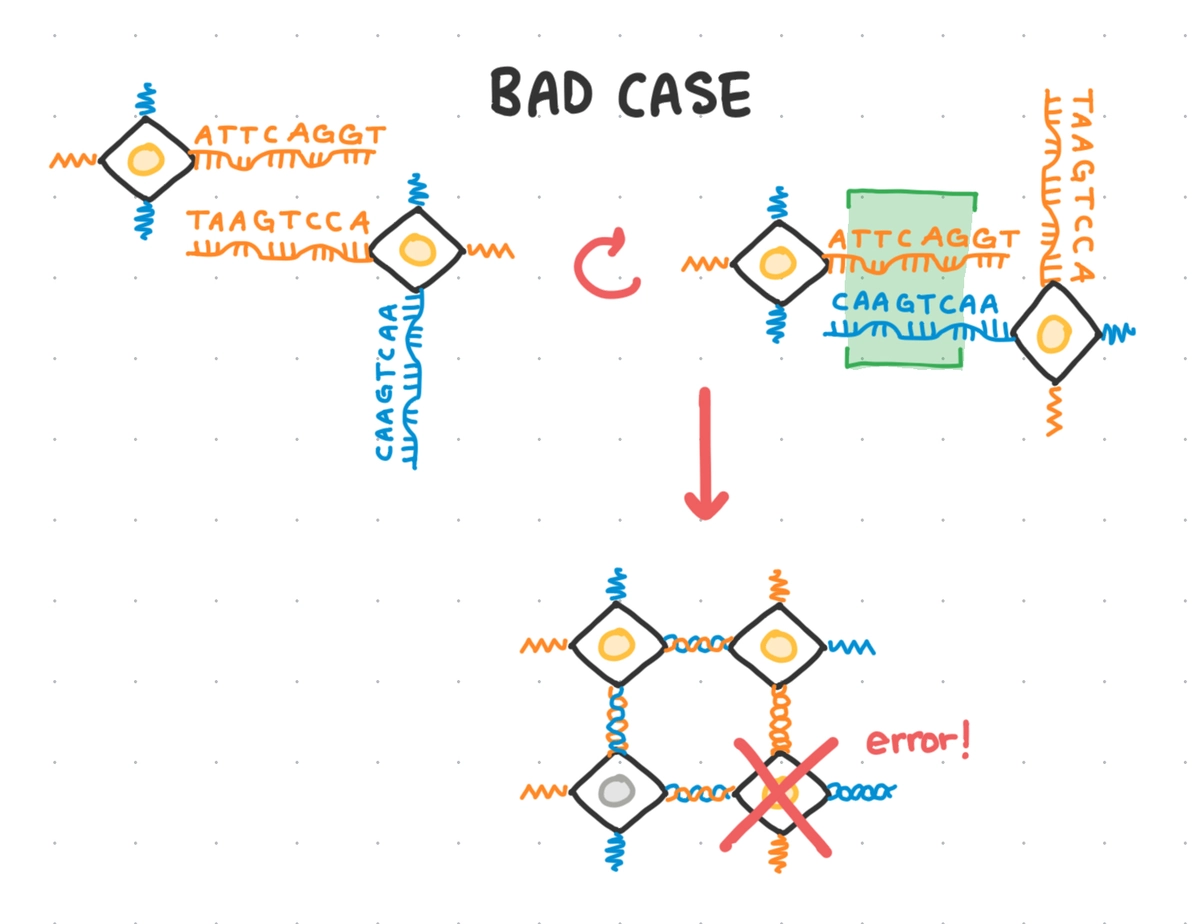 A problem of excess base pair overlap.